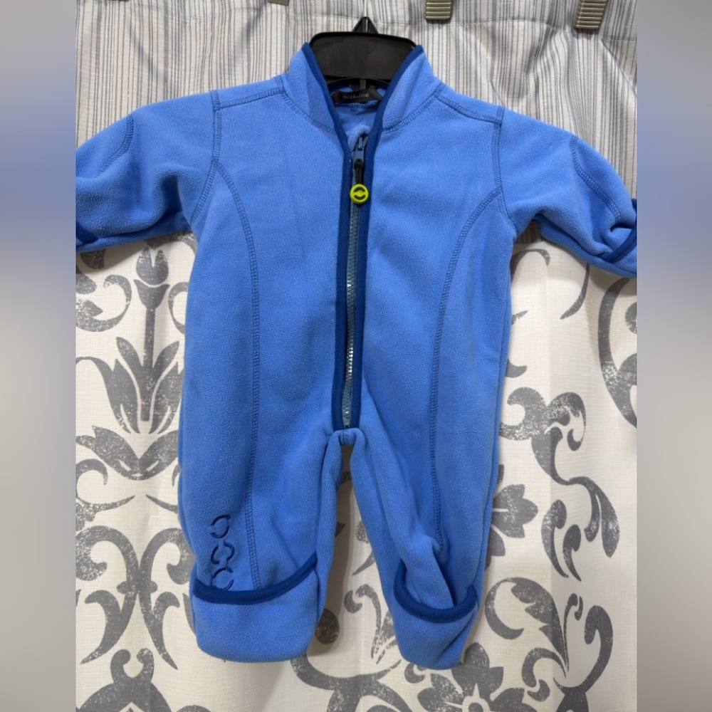 Mikk-Line Cotton Fleece Baby Suit - Melange Denver One‎ Piece Size 0-3mos EUC